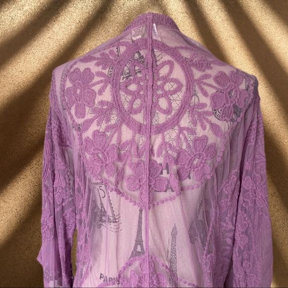 Lavender purple bathing suit coverup - Picture 8 of 11